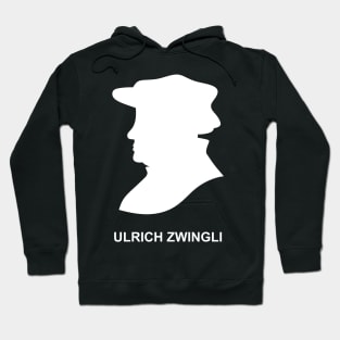 Silhouette of the Christian reformer and theologian Ulrich Zwingli Hoodie